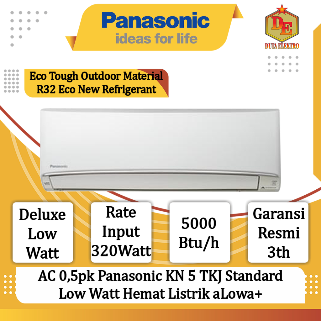 AC 0,5pk Panasonic KN 5 TKJ Standard Low Watt Hemat Listrik aLowa+