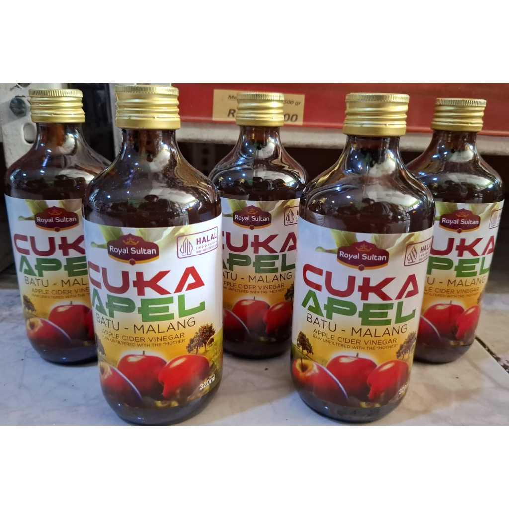 

MUMPUNG PROMO! Cuka Apel Batu Malang Royal Sultan 320ml | Apple Cider Vinegar With Mother I ROYAL SULTAN