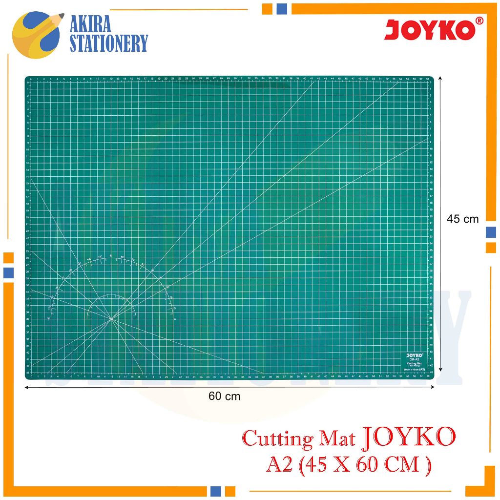 

Cutting Mat JOYKO CM A2 BIG / Alas Potong Kertas CM-A2 Besar 45 x 60 cm / Tatakan Cutter Hijau Gede CMA2 ( PCS )