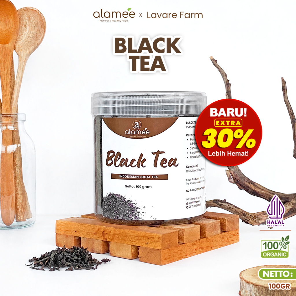 

Black Tea Teh Organic Bunga Kering Hitam Dried Alami Organik Herbal 100gr BUMA