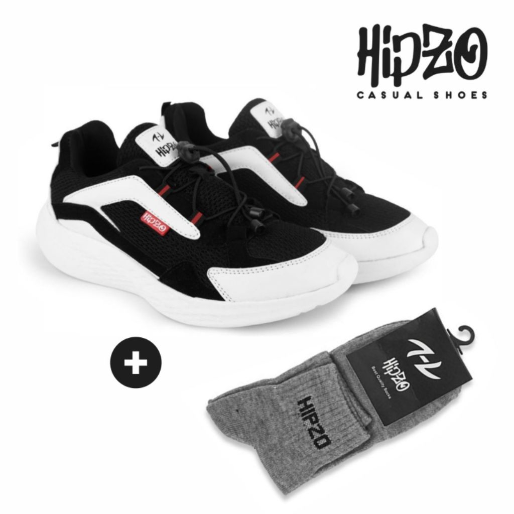 HIPZO Sepatu pria Hipzo H02 free kaos kaki
