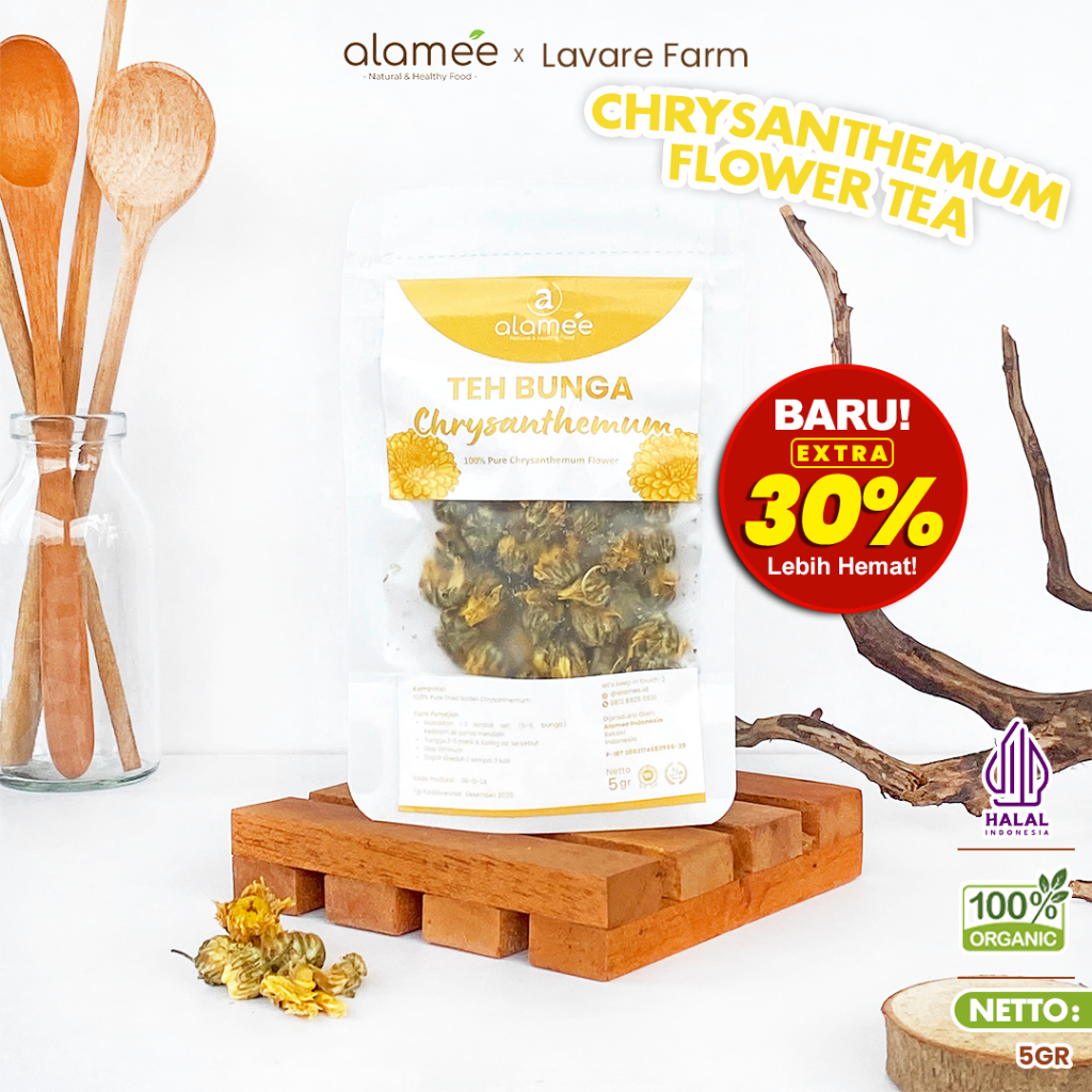 

ALAMEE Teh Bunga Chrysanthemum Tea Krisan Emas Golden Crysant Herbal Organik Alami Crysanthemum 5gr BUMA