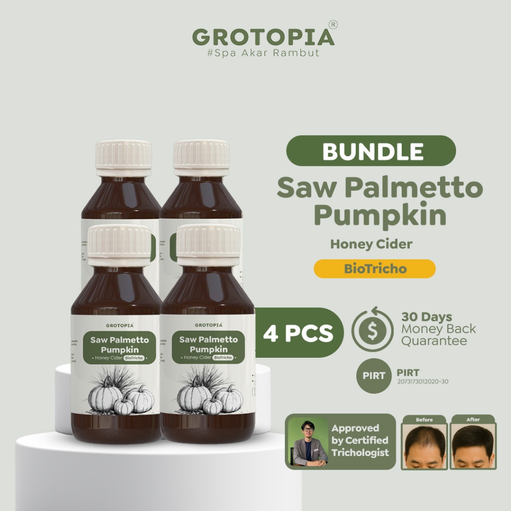 

BUNDLE 4pcs Grotopia Gro Saw Palmetto Pumpkin Seed Herbal Drink Extract Natural