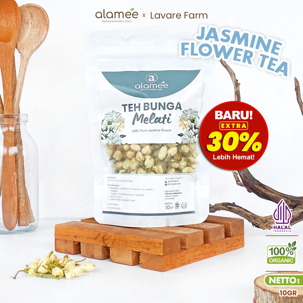 

ALAMEE Teh Bunga Melati Jasmine Tea Flower Melati Organik Jasmin Herbal Kering Alami Organic 10gr BUMA