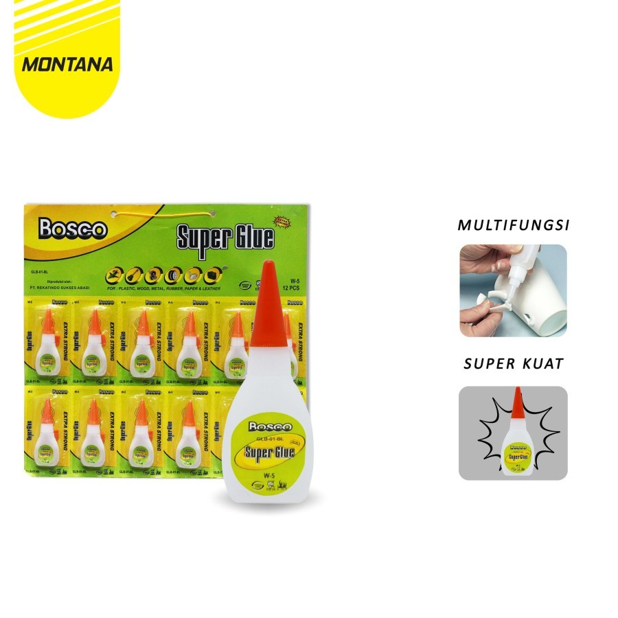 

GLB-01-BL / GLB-02-BB | Montana BOSCO Lem Korea Super Glue Lem Setan Cair