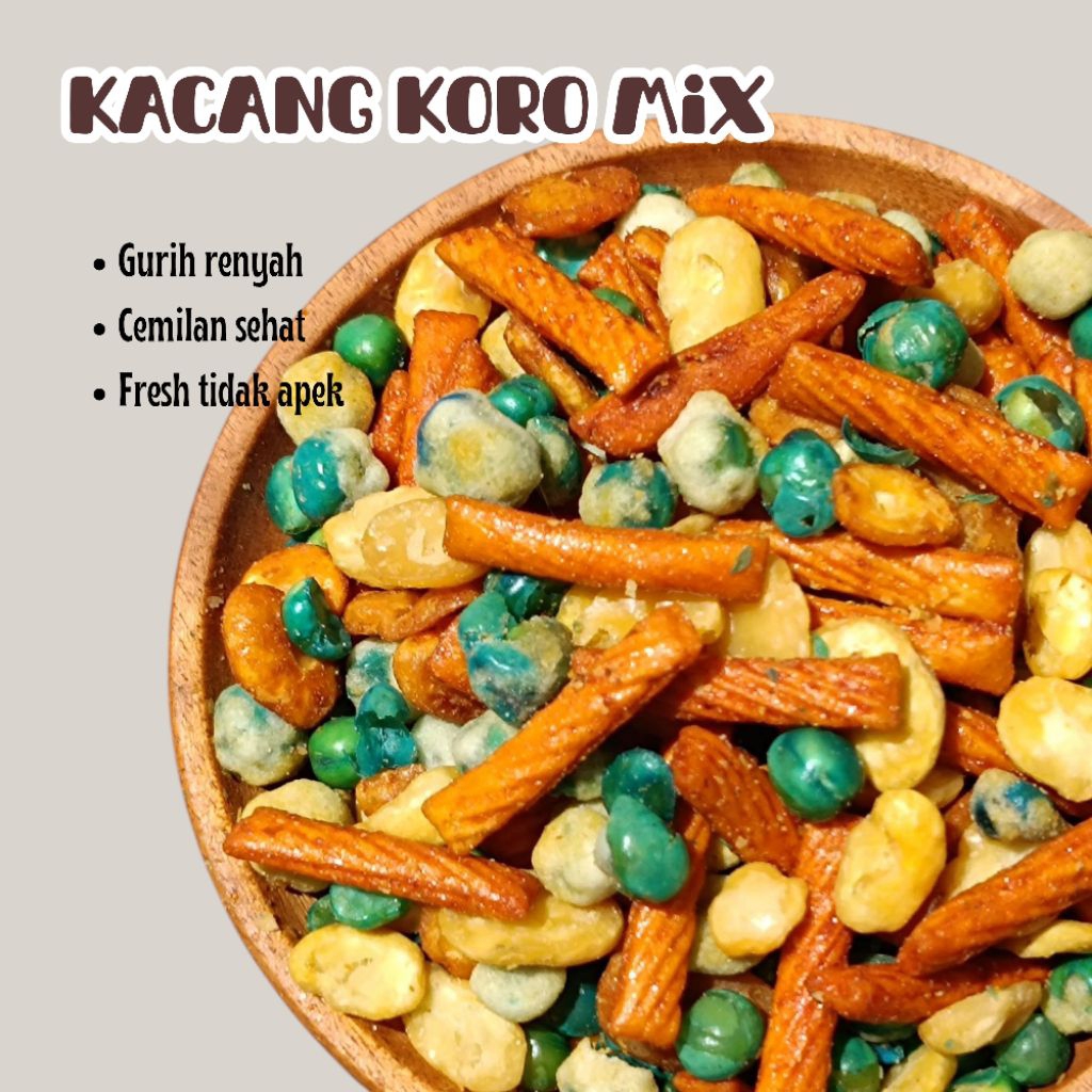 

BARU.. KACANG KORO CAMPUR KACANG MIX CEMILAN KACANG
