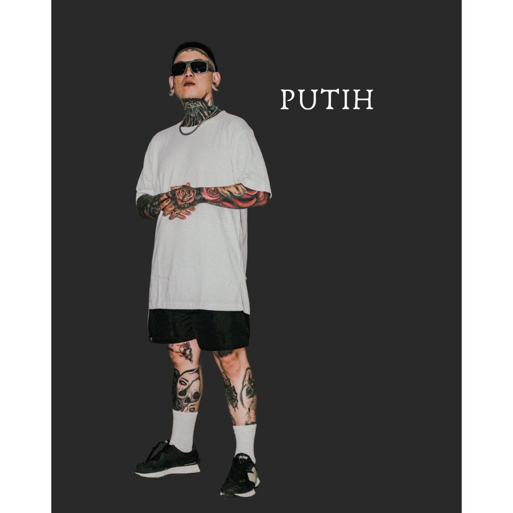 TERMURAH!!! KAOS POLOS COTTON COMBED 30S || HITAM , PUTIH