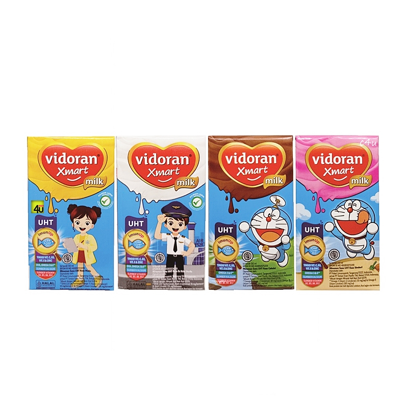 

Vidoran Xmart Milk UHT 110 ml All Varian Rasa Random Free Product 1 pcs