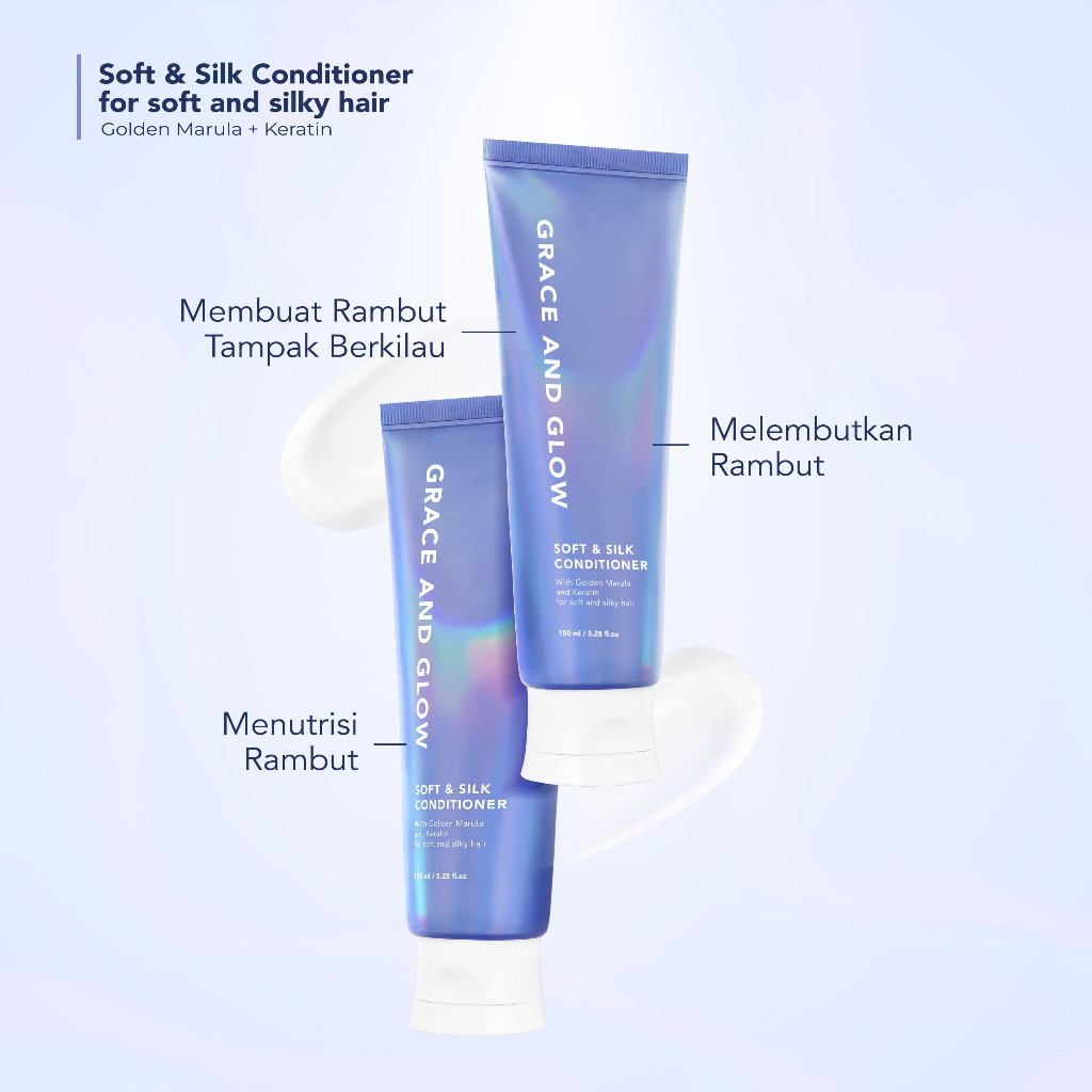 Duniamu Store || GRACE AND GLOW soft&silk conditioner 150ml