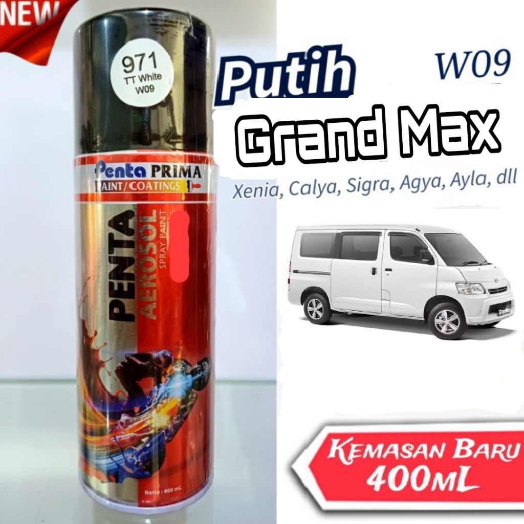 Pilok Cat Putih Grandmax White W09 Penta Cat Semprot Mobil Daihatsu Xenia Sigra Ayla