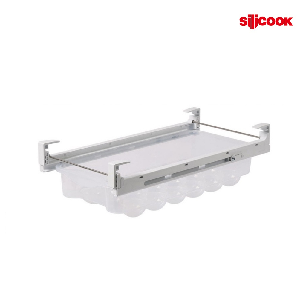 Silicook Egg Sliding Drawer (37*15*16 cm) - Box Tempat Telur 18 Pcs Egg Organizer Estetik Simple