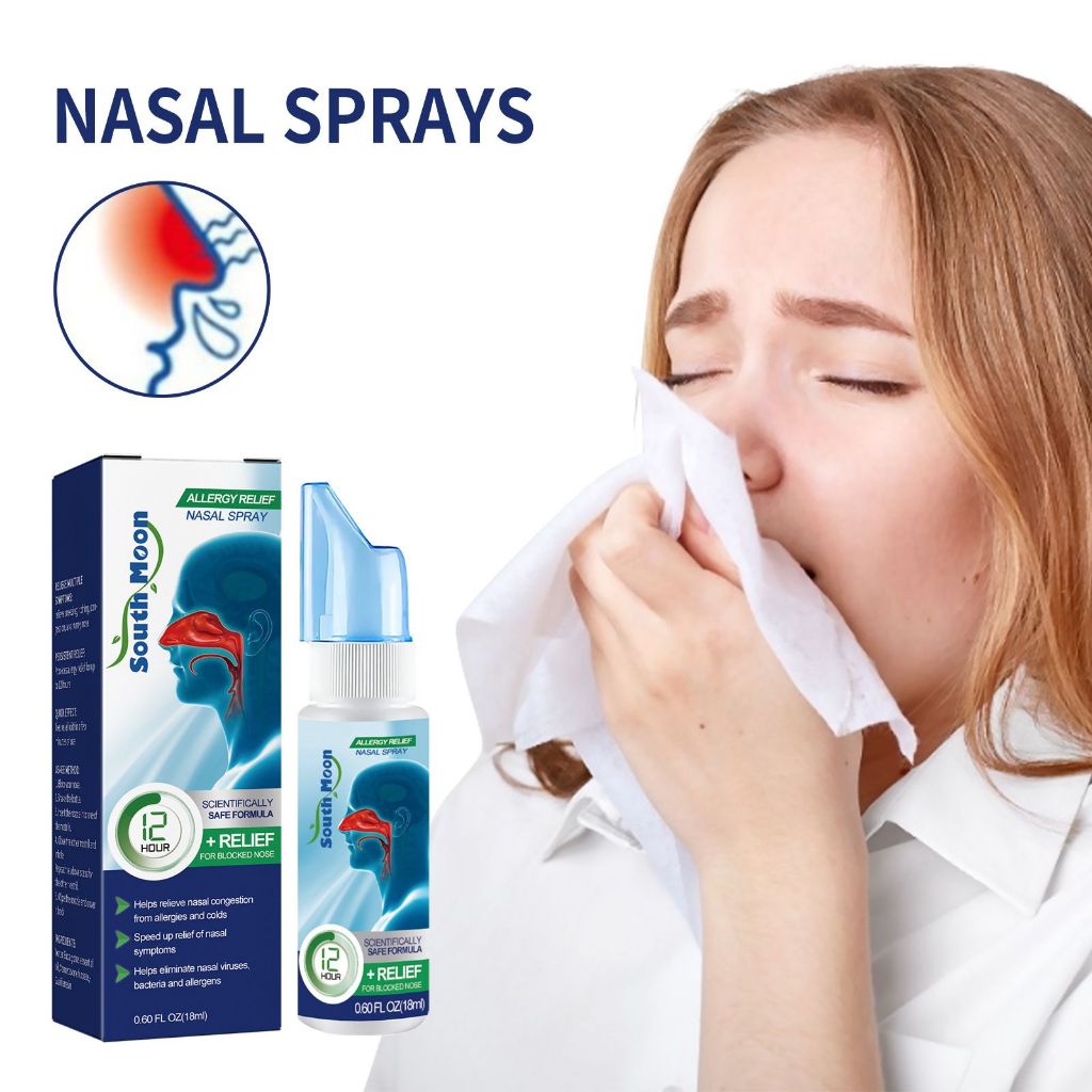 Nasal spray for relieving nasal congestion and discomfort, nasal cleaning and nasal care spray.