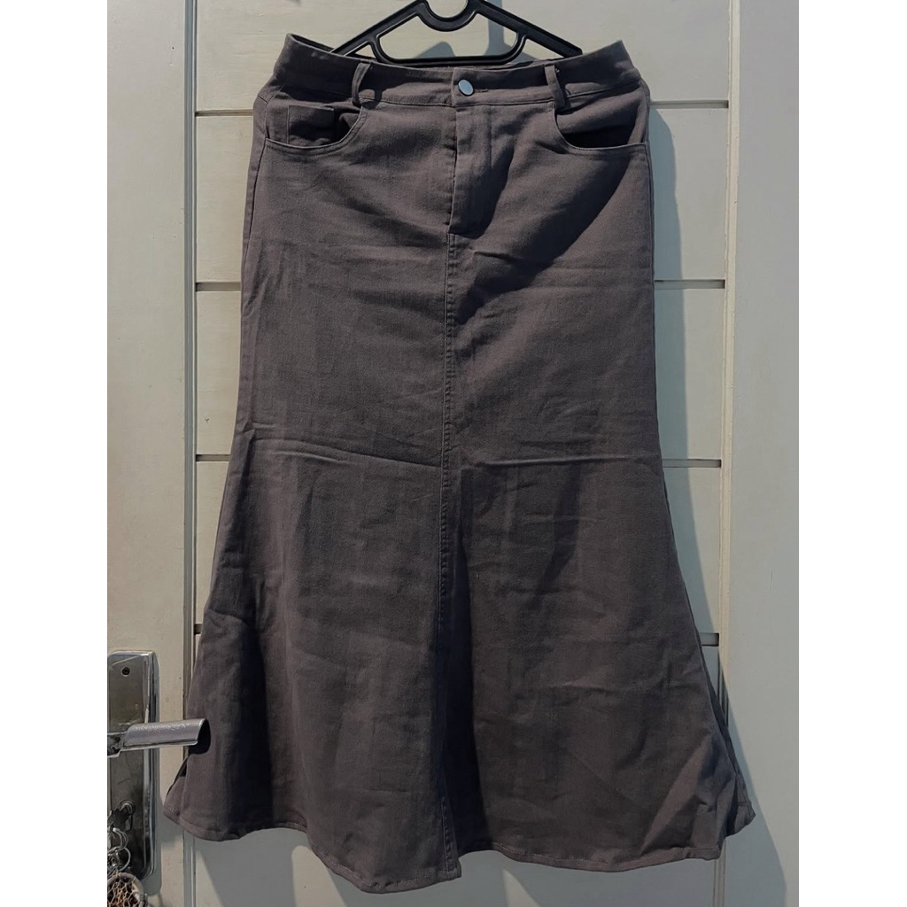 PRELOVED rok jeans ungu tua