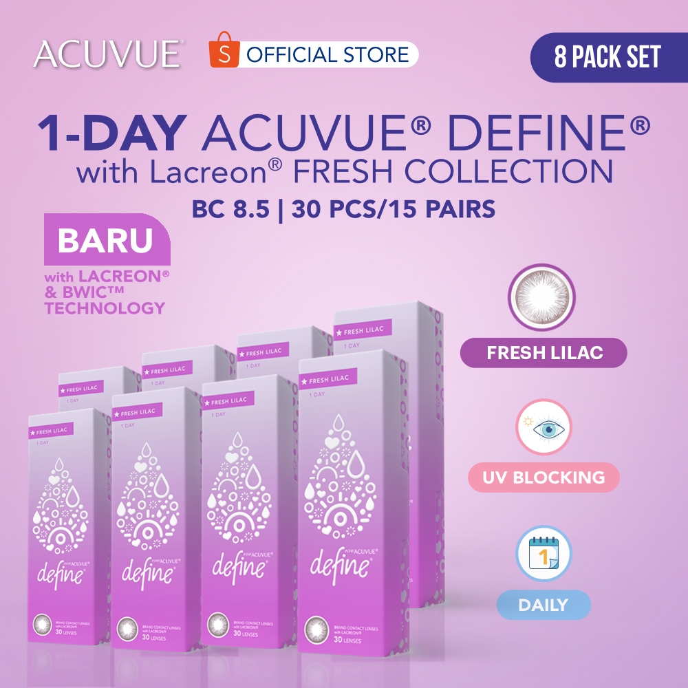 Acuvue Define Fresh Collection (Daily) Fresh Lilac 8 Pack Set