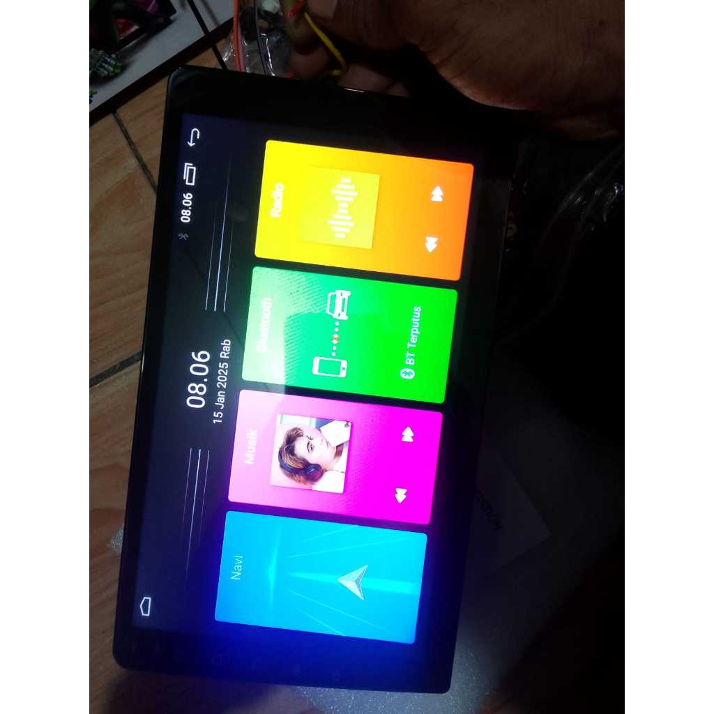 Head unit android 9 inch android versi 14.0 ram 4+32+ single fan pendingin