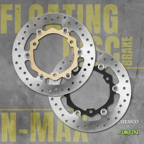 Cakram Chemco Sunstar Floating Full CNC 260mm Nmax, Aerox, Lexi Piringan Rem Disc Brake Nissin Samur