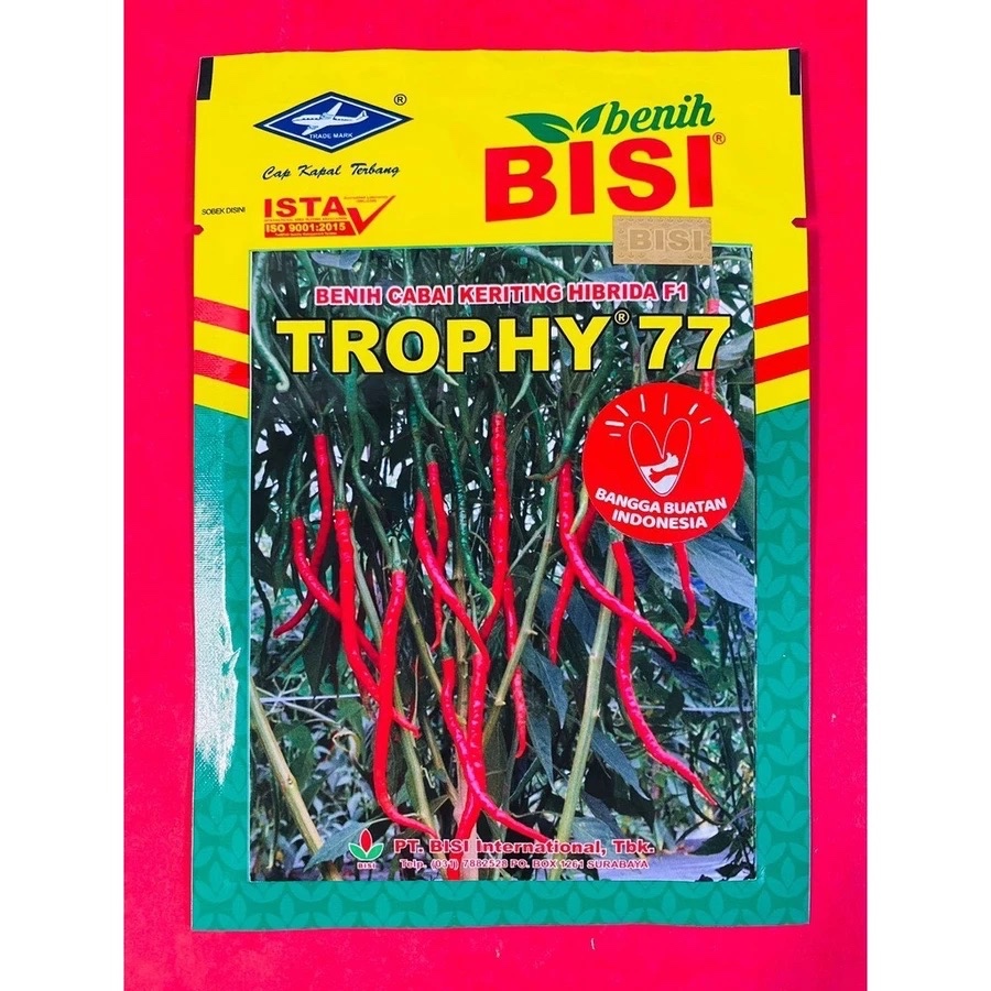 Benih TROPHY 77 cabai keriting isi 10gr dari CAP KAPAL TERBANG