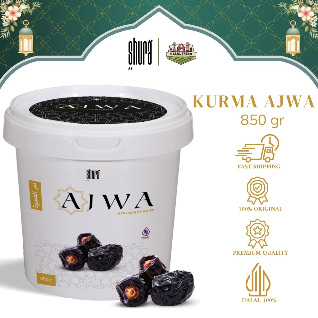 

Shura Kurma Ajwa Ember 850 g Premium Original High Quality
