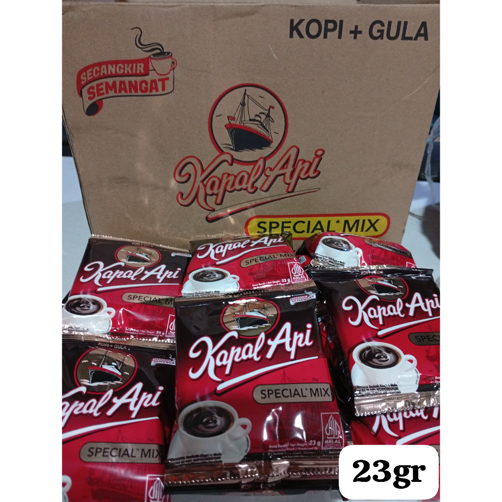 

KOPI KAPAL API Special Mix 23gr Renceng Isi 10 Sachet - Kopi Hitam+Gula