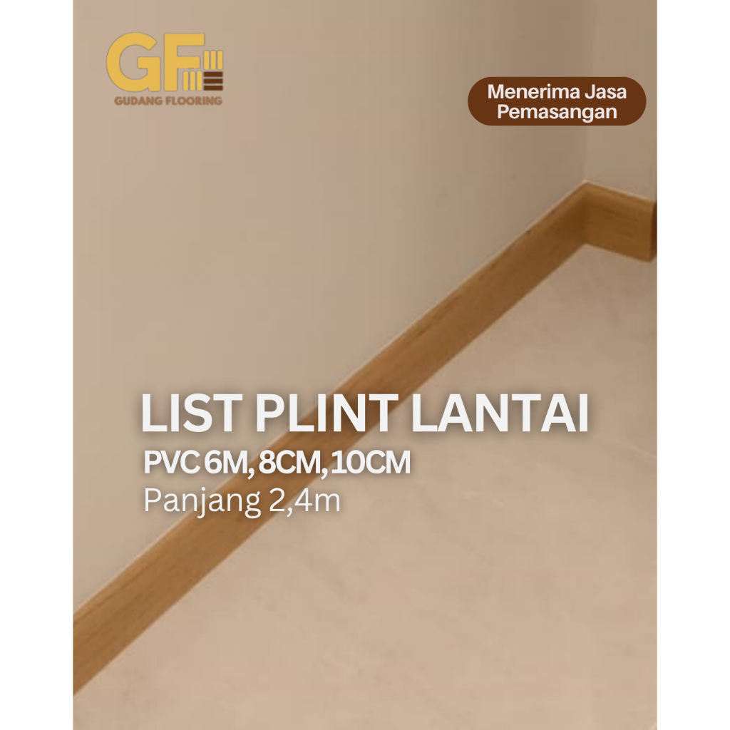 List Plint Lantai PVC SOLID / Plin Lantai Spc, Vinyl / PLINT PADAT 6, 8, 10 cm