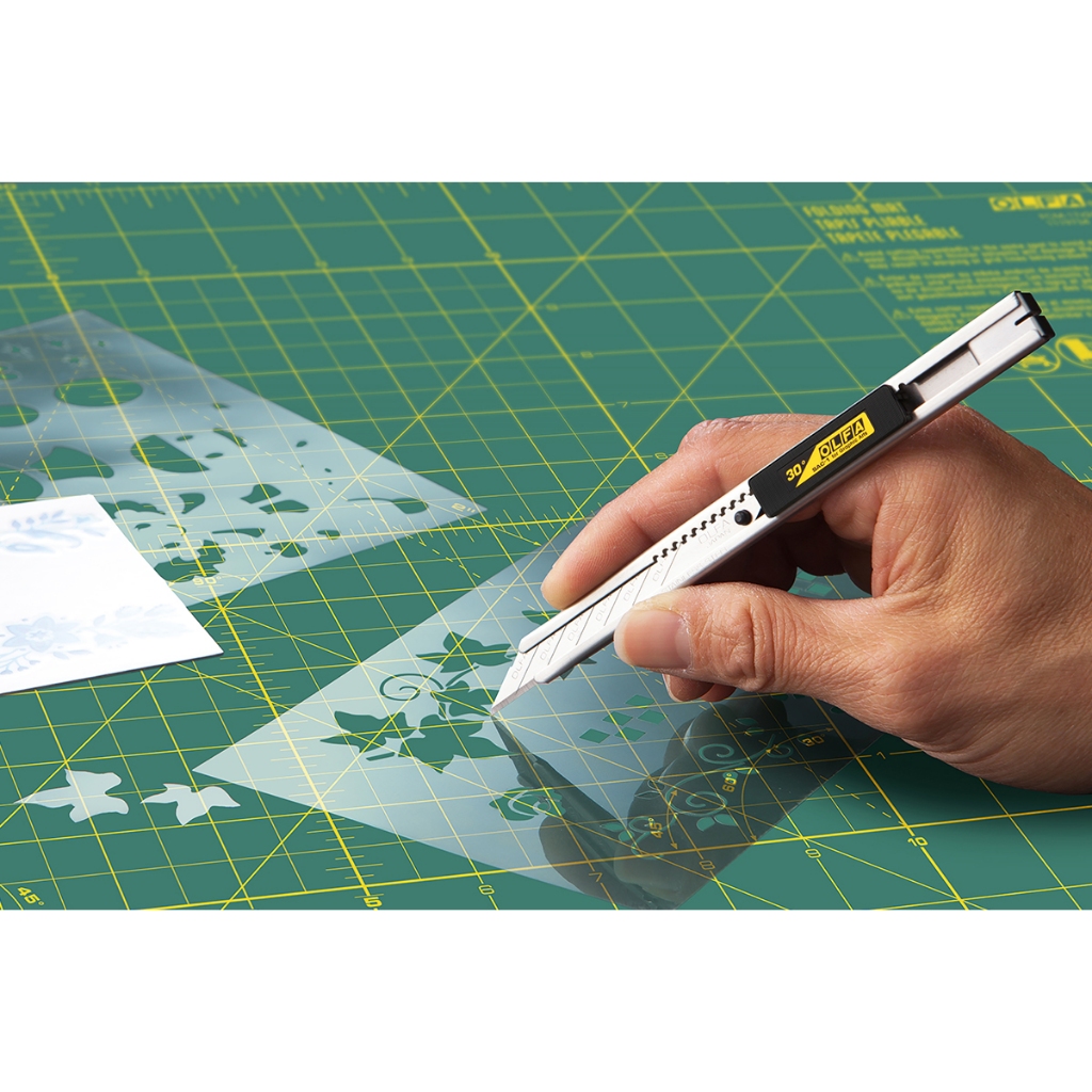 

OLFA SAC-1 Pisau Grafik 9mm Stainless-Steel Graphics Knife with 30-Degree Precision Blade