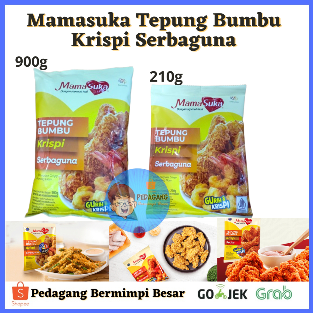 

MamaSuka Tepung Bumbu Krispi Serbaguna/ Mamasuka Tepung Bumbu Serbaguna
