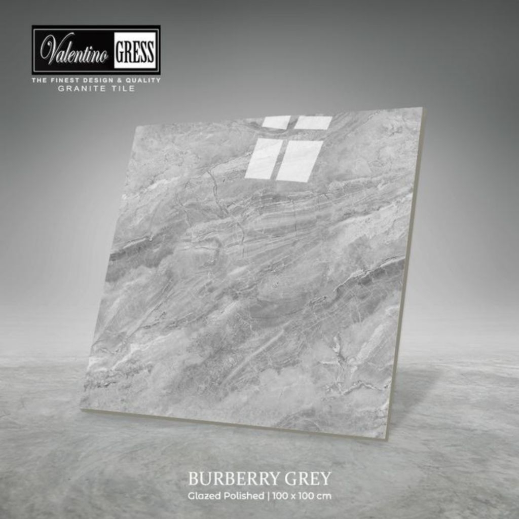 GRANITE VALENTINO GRESS 100X100CM - BURBERRY GREY