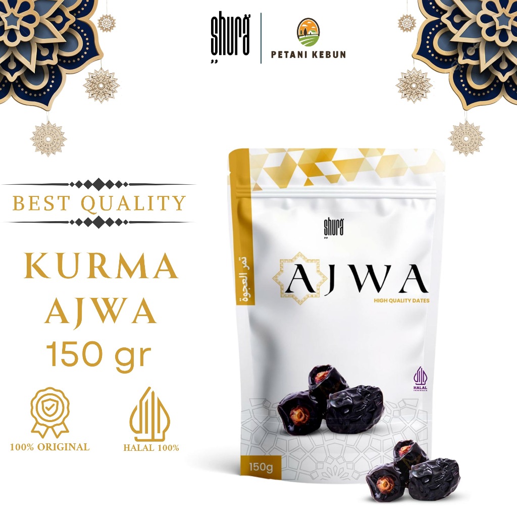 

Shura Kurma Ajwa Premium 150 gr High Quality Kemasan Pouch Ziplock