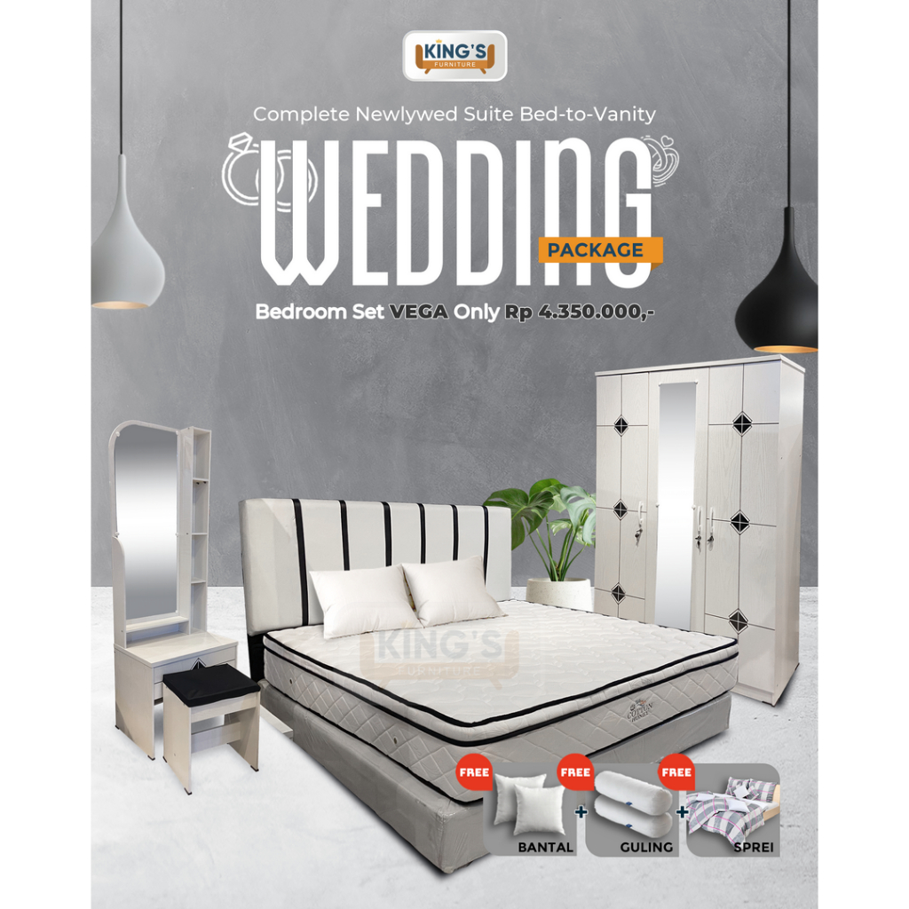 KINGS FURNITURE PONTIANAK -  PAKET WEDDING VEGA || WEDDING PACKAGE - PAKET MARRIED - PAKET NIKAH - P
