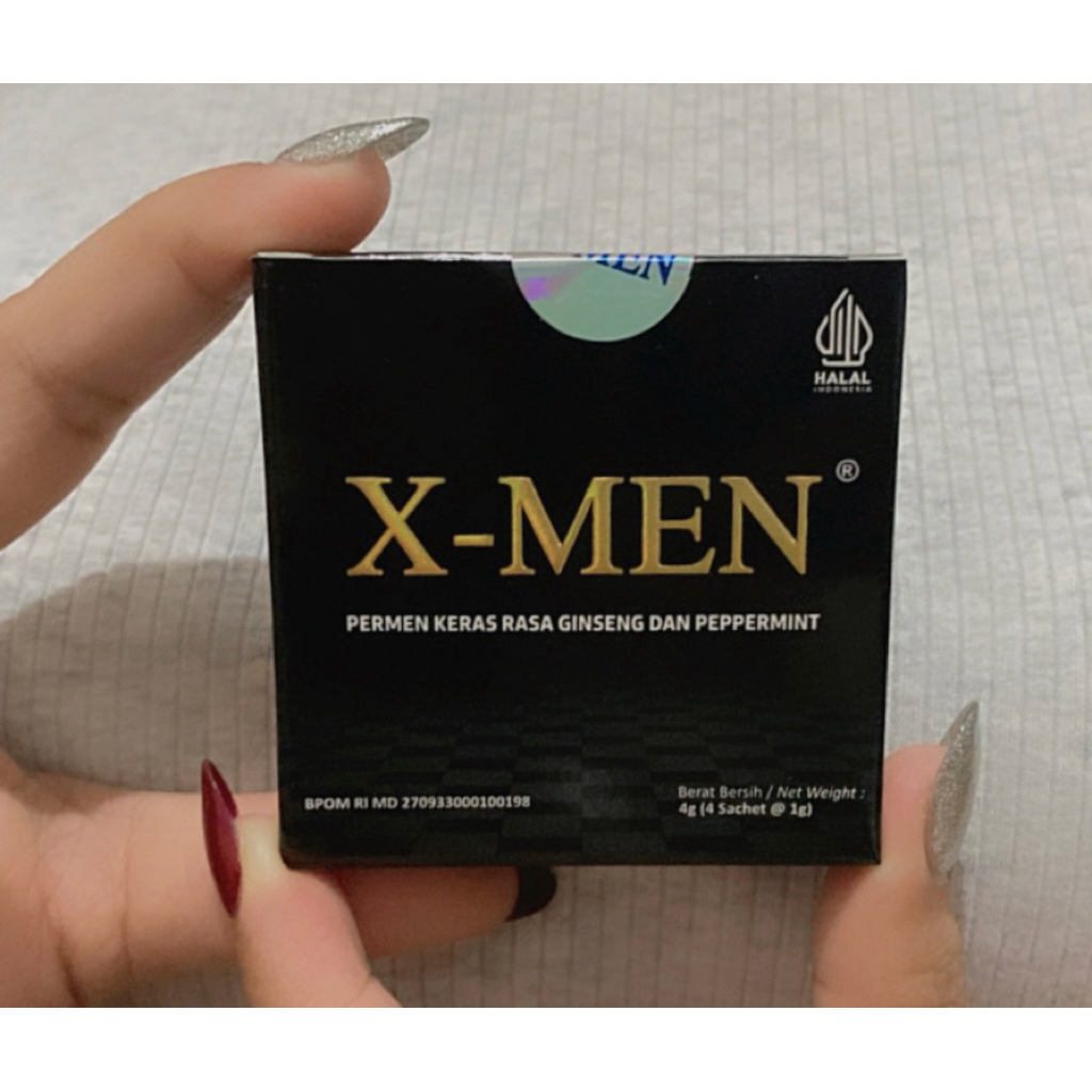 

Xmen permen rasa peppermint 1 kotak isi 4pcs, xmen permen,permen ginseng