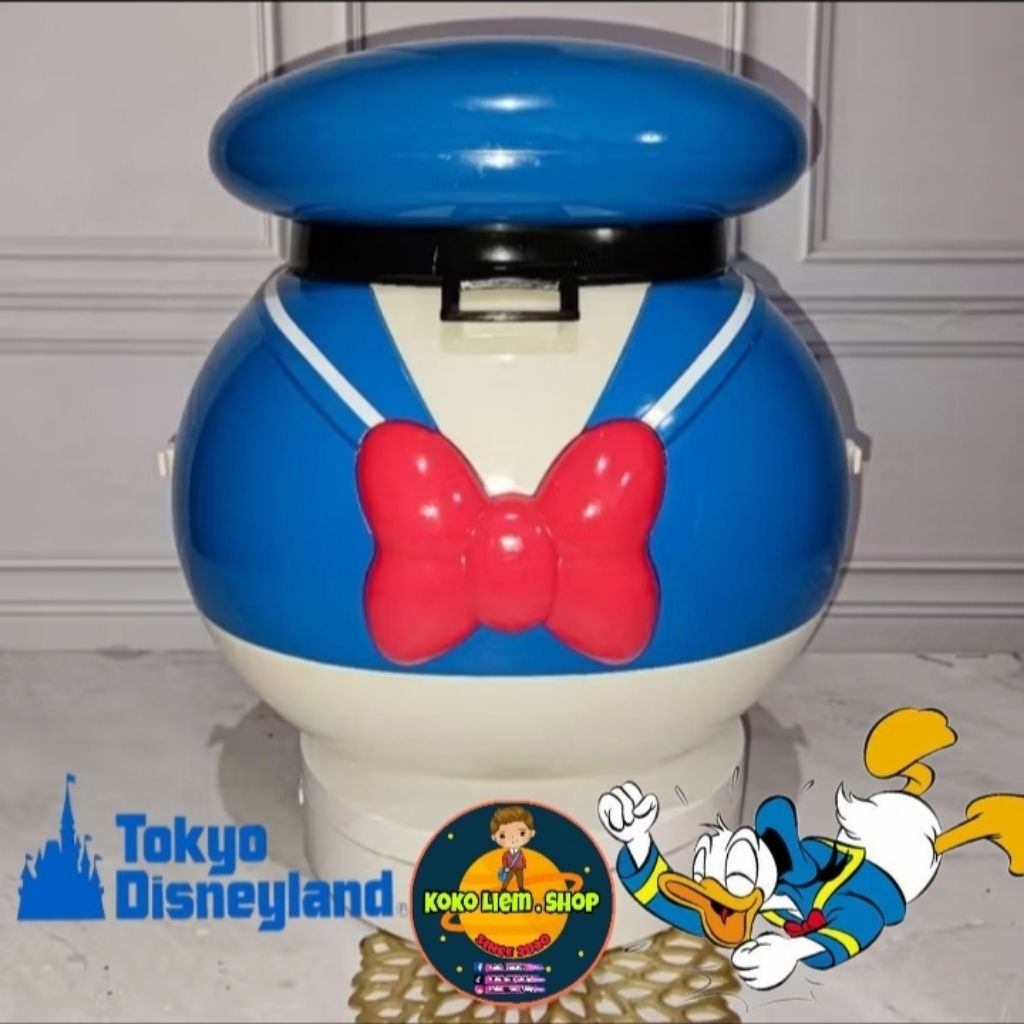 Tempat Popcorn / Bucket Popcorn Donald Duck ( Minus Tanpa Tali ) ORI Disneyland Tokyo ( Preloved Pri