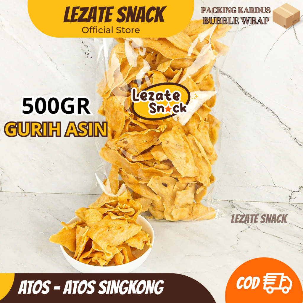 

Keripik Bawang Atos Atos 500gr Kiloan Gurih Renyah Enak / Kripik Bawang Khas Salatiga Rasa Bawang Putih Gurih Asin Kripik Pangsit Kiloan Murah Lezate Snack LEZATE SNACK