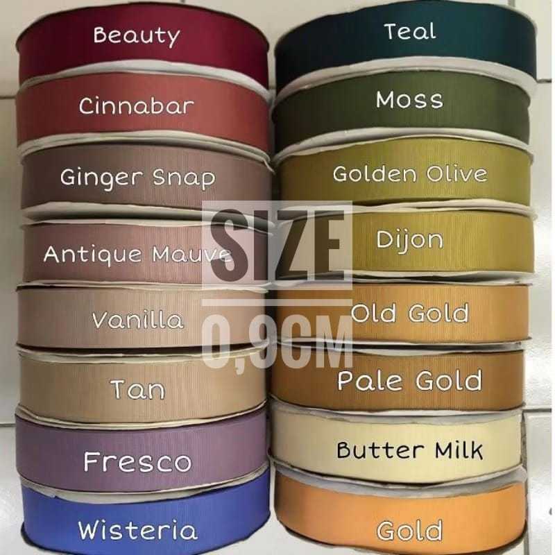 

PER ROLL (100YARD) - 1 CM/PITA GROSGRAIN PREMIUM/PITA POLOS KADO/PITA HAMPERS/ GGS 3/8 INCH