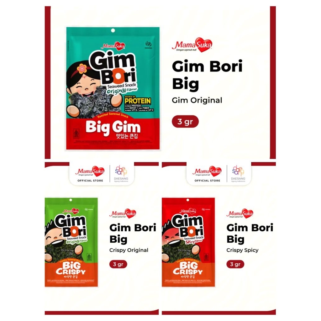 

Gim Bori big gim / big crispy 3 gram