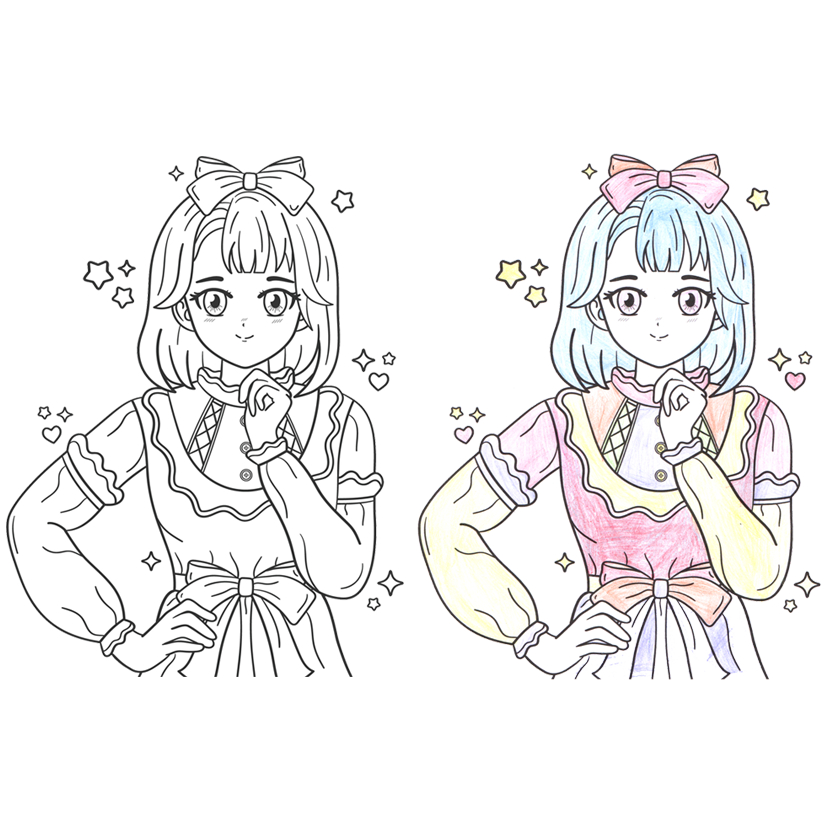 

Sketsa Mewarnai Tema Anime