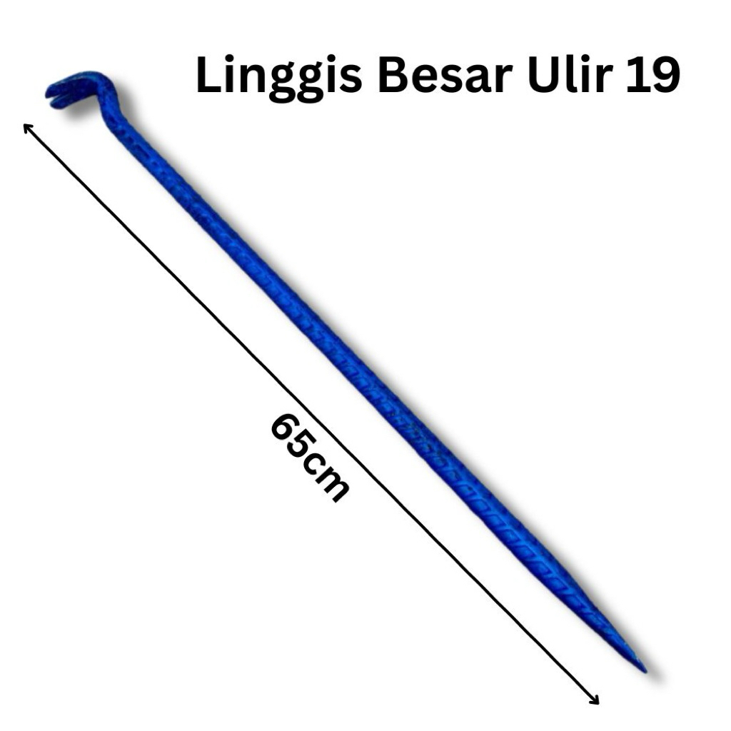 Linggis Besar Ulir 19 Panjang 65 CM, Linggis Cabut Paku Beton Linggis Dodos Tanah