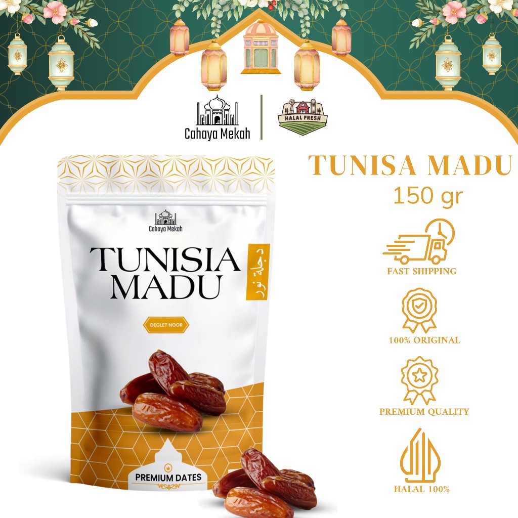 

Cahaya Mekah Kurma Tunisia 150gr Deglet Noor Premium Original High Quality