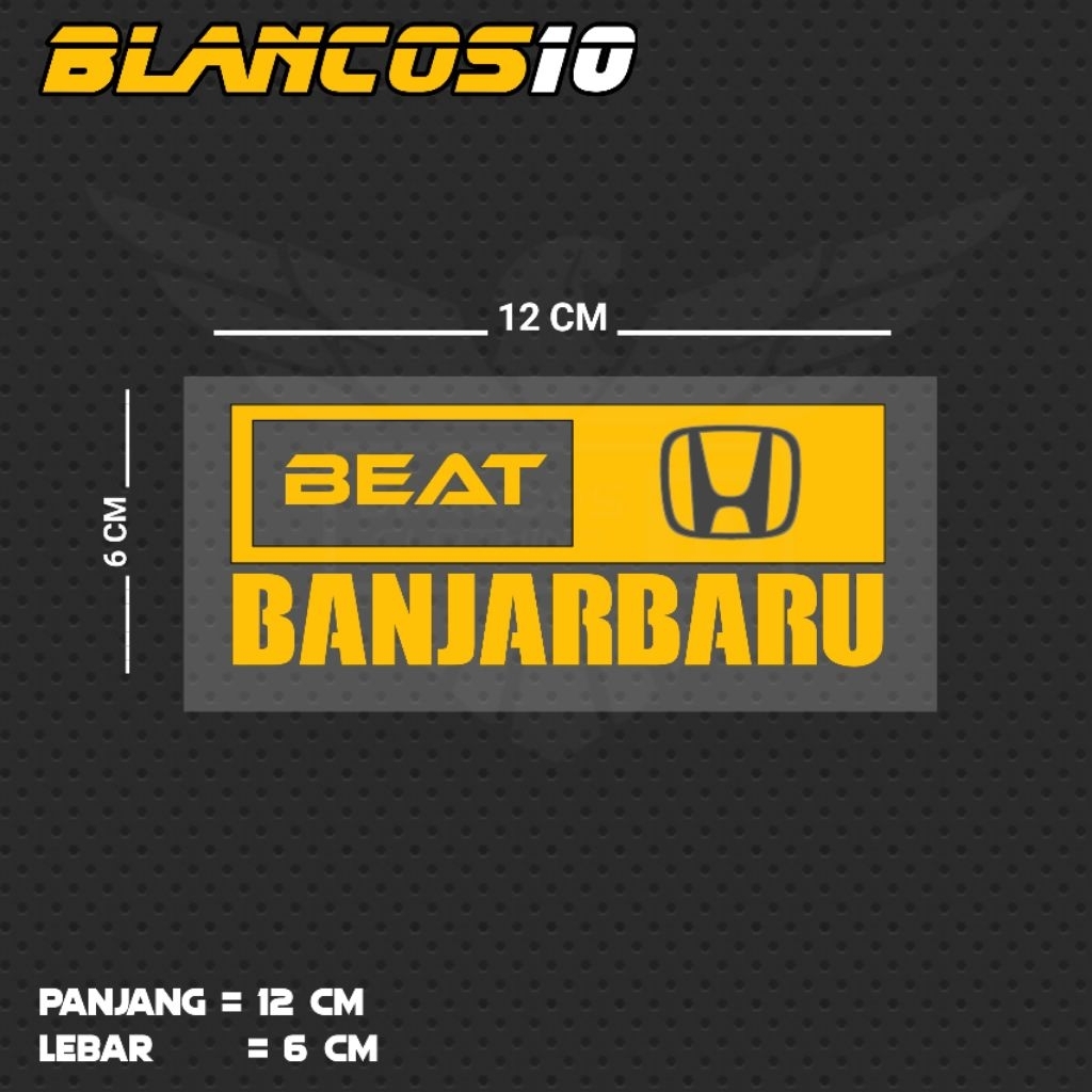 STIKER CUTTING TULISAN BANJARBARU / BE4T KS