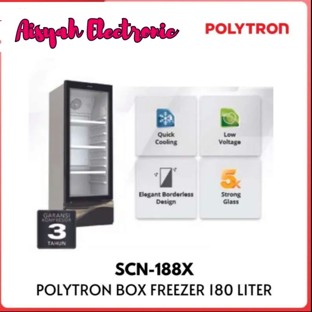 SHOWCASE POLYTRON SCN-188X GARANSI 3 TAHUN
