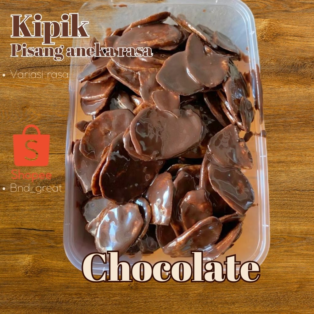 

Keripik pisang coklat varian rasa Box 500ml 100gr