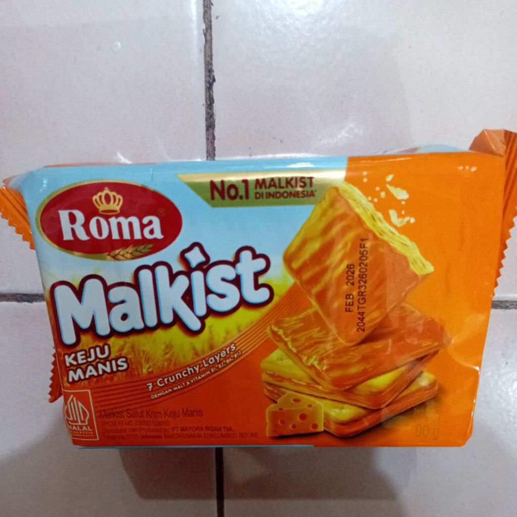 

Malkist Keju Manis 90gr 1 Bungkus