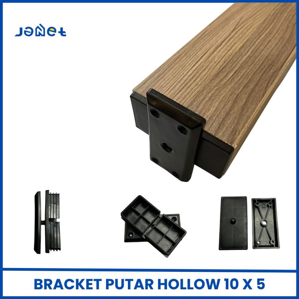 Bracket Kisi Kisi Hollow Wpc | Dudukan Hollow Kisi Kisi Wpc 10 x 5 / 5 x 5 Janet Official