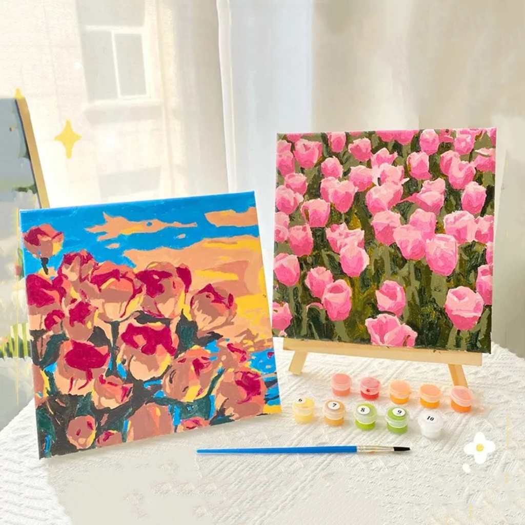 

Payu | DIY Lukis Painting By Number Latihan Melukis DIY Set Flower Edition