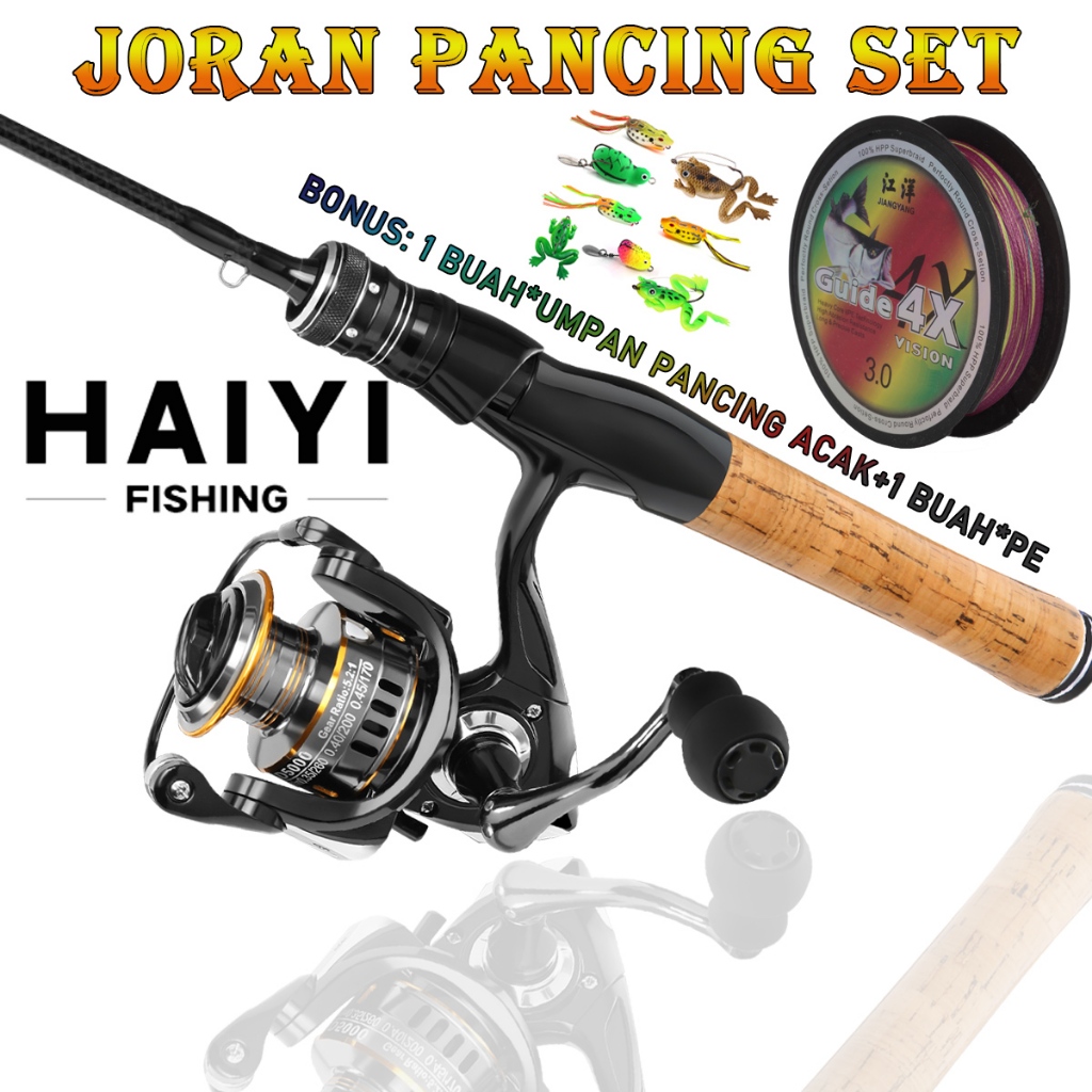 HAIYI FISHING Carbon Fiber Joran Pancing Ultralight  Strong Elasticity Lure Rod  Bahan Serat Karbon 