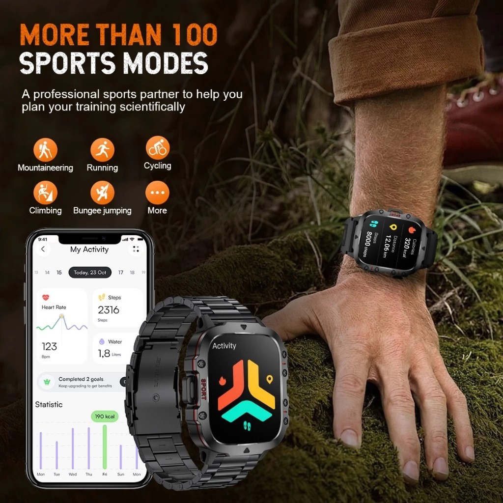 BEST SALE Promo LIGE Jam Tangan Pintar Baru Pria Panggilan Jam Smartwatch Pria Bluetooth Asisten