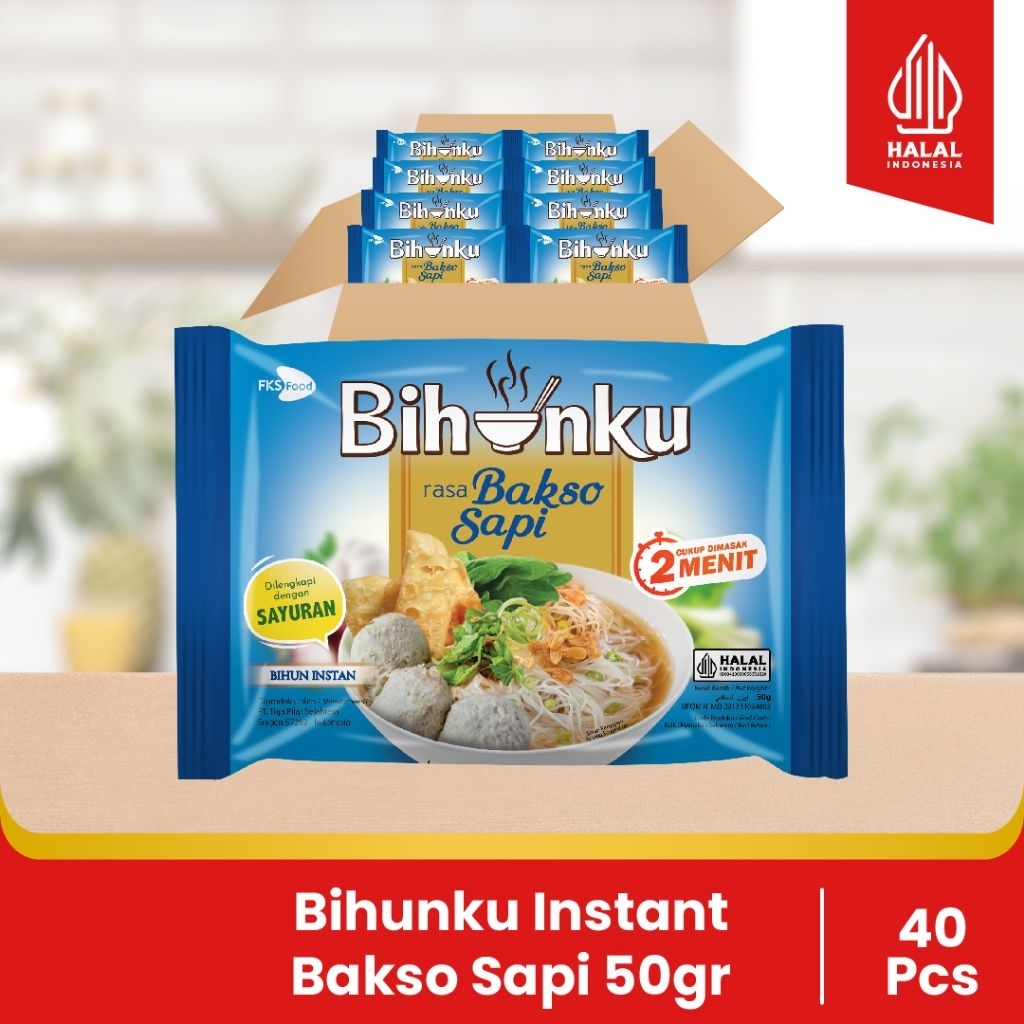 

Bihunku Instan - Bakso - 1 Karton - 40 Pcs - 55 gr