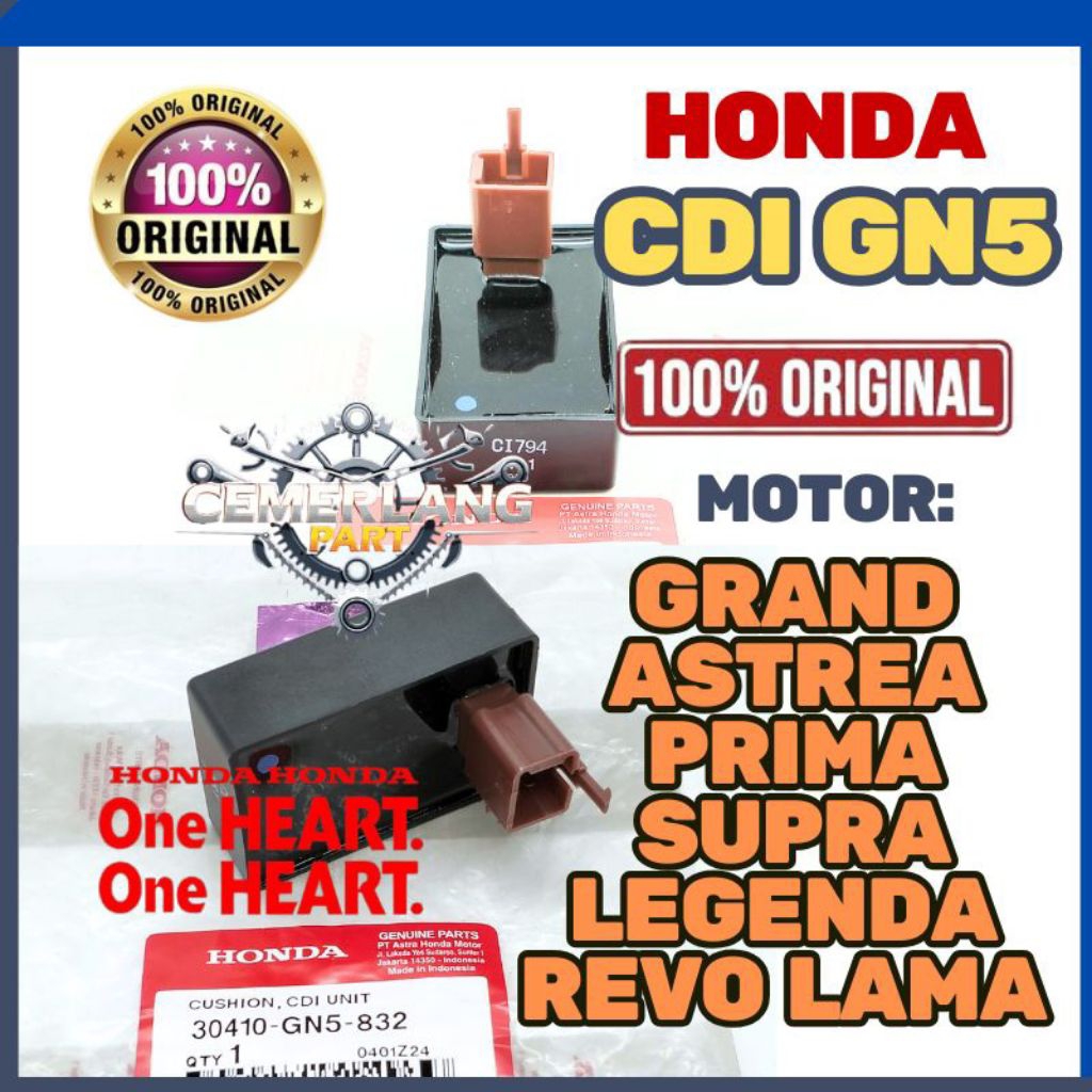 ORI CDI GN5 HONDA motor GRAND, ASTREA,Prima,SUPRA,LEGENDA,Revo lama Honda AHM Original