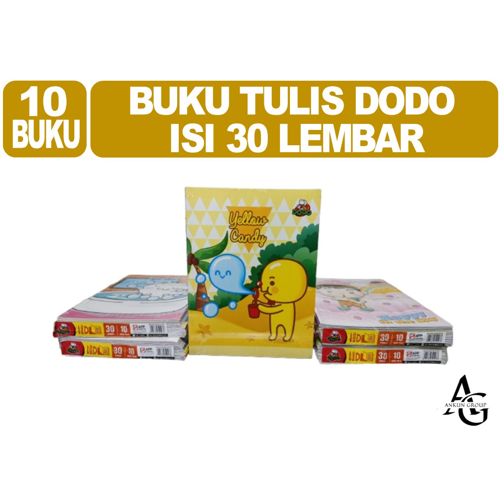 

BUKU TULIS DODO 30 / 38 / 50 / 58 LEMBAR
