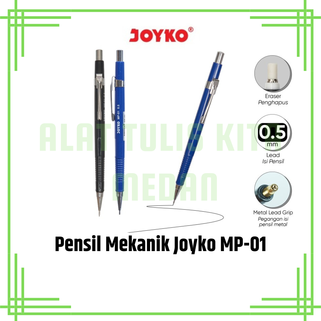 

(1 Pcs) Pensil Mekanik Joyko MP-01 / Mechanical Pencil 0.5mm Joyko MP-01