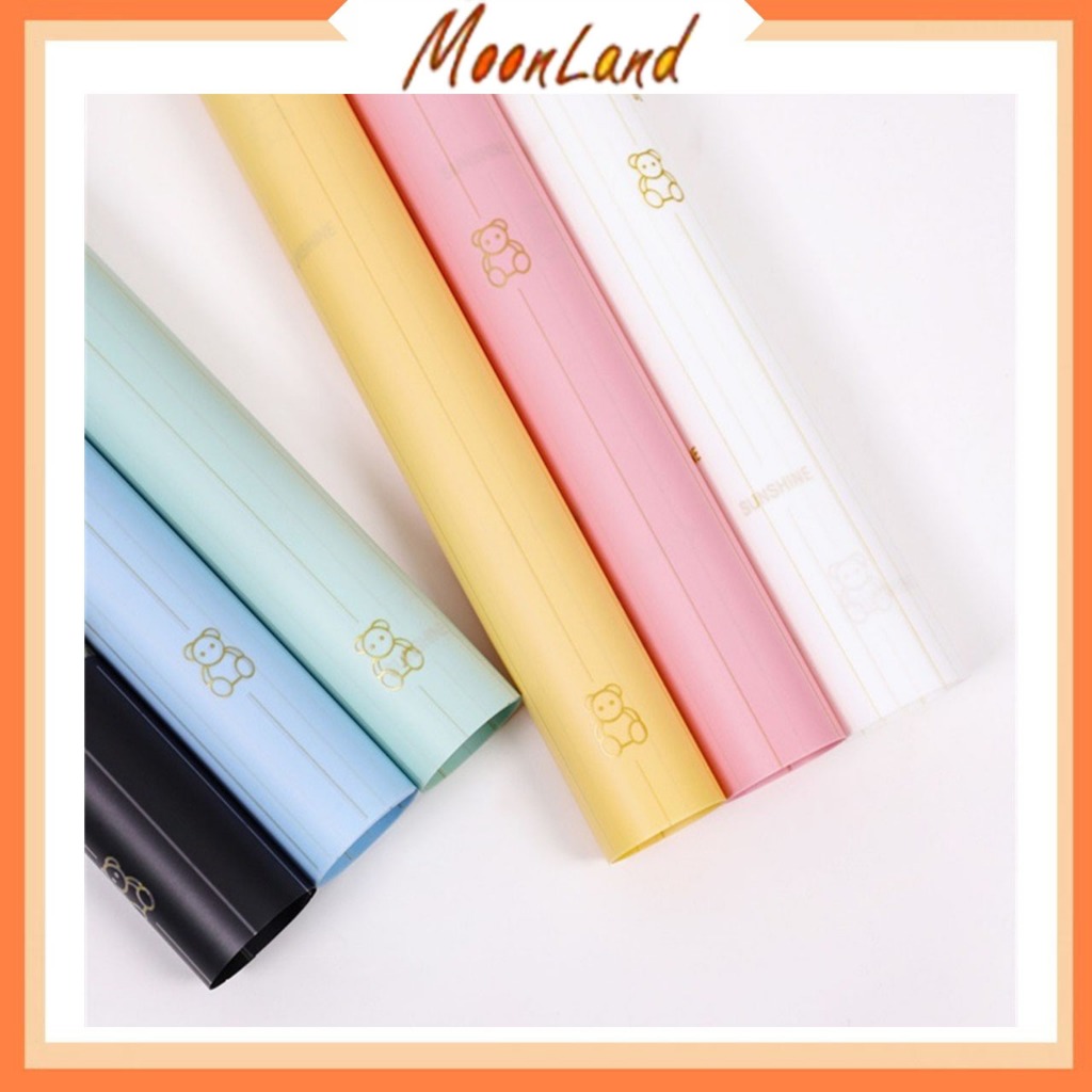 

20 Lembar Kertas buket Cellophane Line Bear Flower Wrapping kb6096